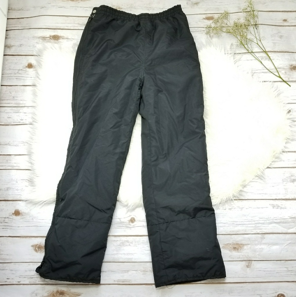 Slope Black Side Zip Snow Ski Insulated Pants